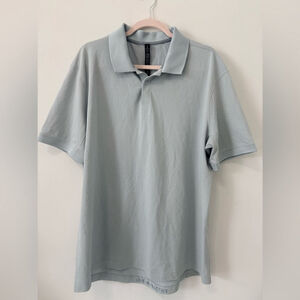 Lululemon Tech Pique Polo Dawn Blue Sz XXL EUC